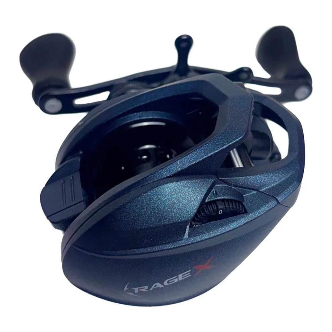 Carretilha Rapala Rage-X 200 12Rol. Drag 8kg (Direita) — Ideal para Tucunaré e Traíra | Original com Garantia