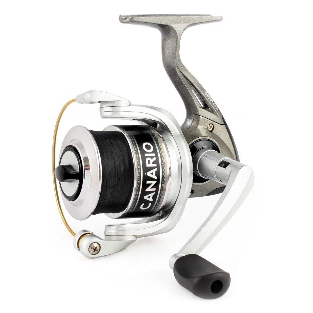 Molinete Albatroz Canário 30 3Rol. Drag 4,0kg 5.2:1 - Black — Ideal para Tilápia e Traíra | Original com Garantia