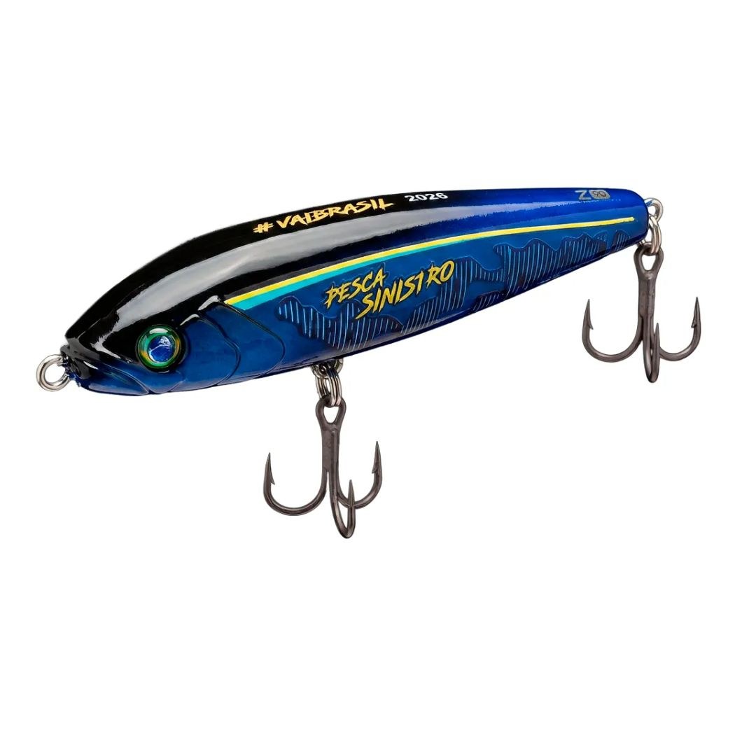 Isca Deconto Z-90 Ultimate #VaiBrasil 9cm 14g - Isca Flutuante com Steel Rattling e Anzóis Hogan — Ideal para Tucunaré e Traíra | Original com Ga