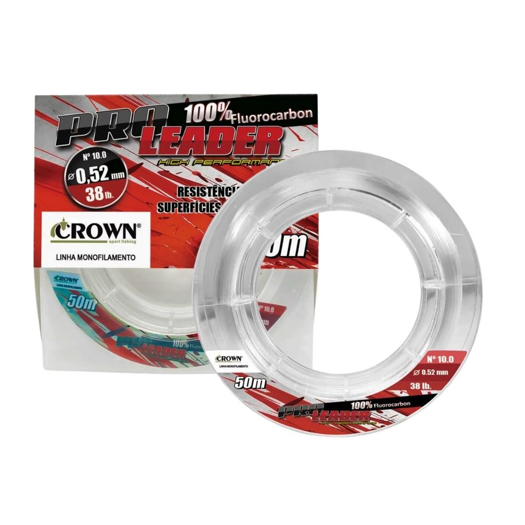 Linha Para Leader Fluorocarbon Crown Pro 10m — Ideal para Tucunaré e Traíra | Original com Garantia